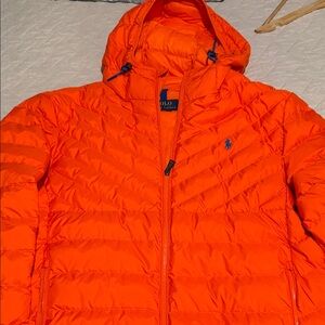 Polo Ralph Lauren Men's Bright Orange Puffer Jacket
